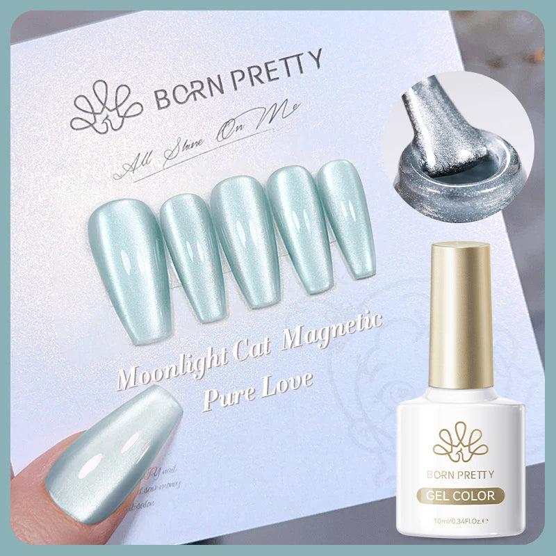 BORN PRETTY Silver Water Light Cat Eye Magnetic Gel Nail Polish (10ml)