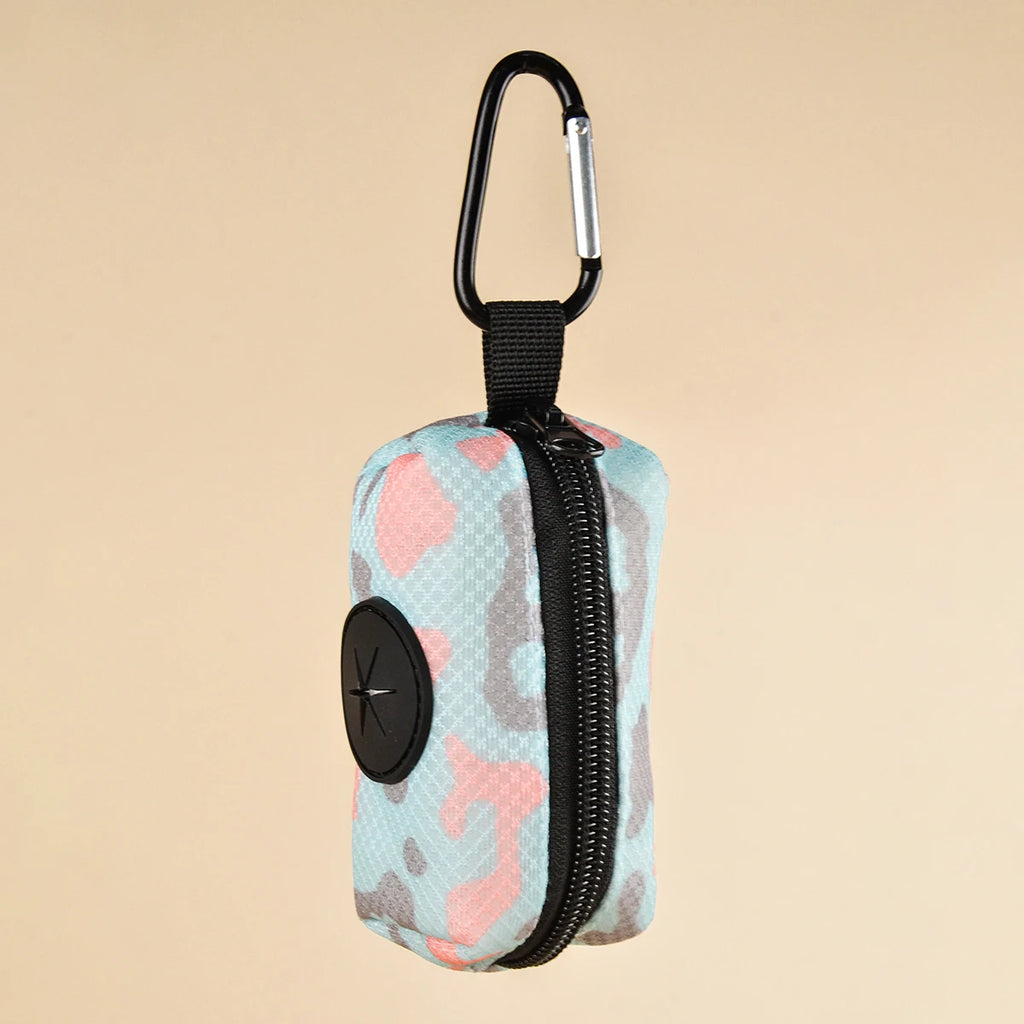 Abstract Designer Print Pet Poop Bag Holder | Cute Compact Waste Bag Dispenser for Dog Leashes