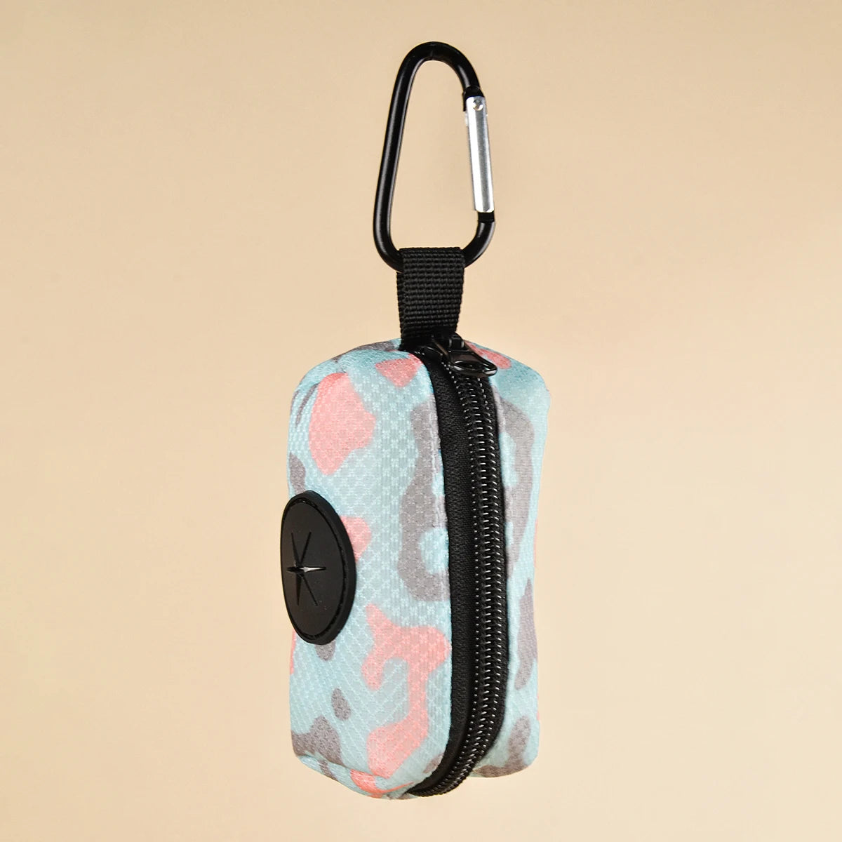Abstract Designer Print Pet Poop Bag Holder | Cute Compact Waste Bag Dispenser for Dog Leashes
