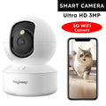 Boykeep 2K Smart Pet & Baby Camera | 5G Dual-Band WiFi Indoor Security Camera with 360° Pan/Tilt & 2-Way Audio