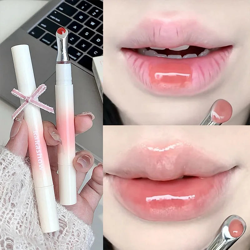 Mirror Glossy Water Lip Tint with Metal Applicator