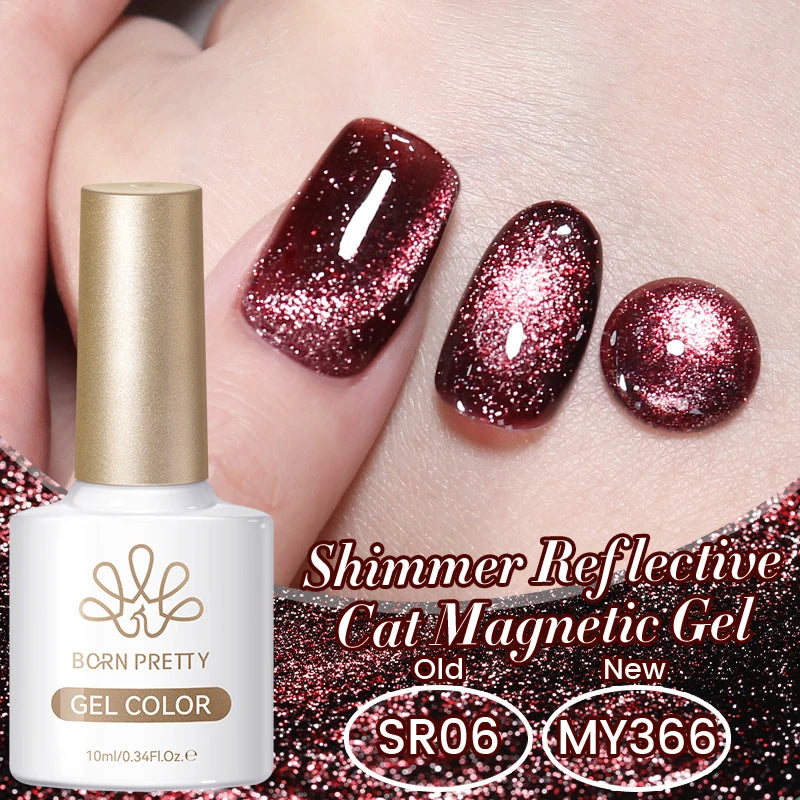 BORN PRETTY Silver Water Light Cat Eye Magnetic Gel Nail Polish (10ml)