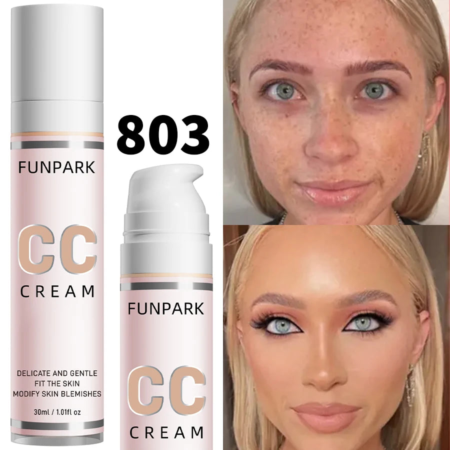 Color Correcting CC Cream - Waterproof Liquid Foundation & Concealer (30ml)