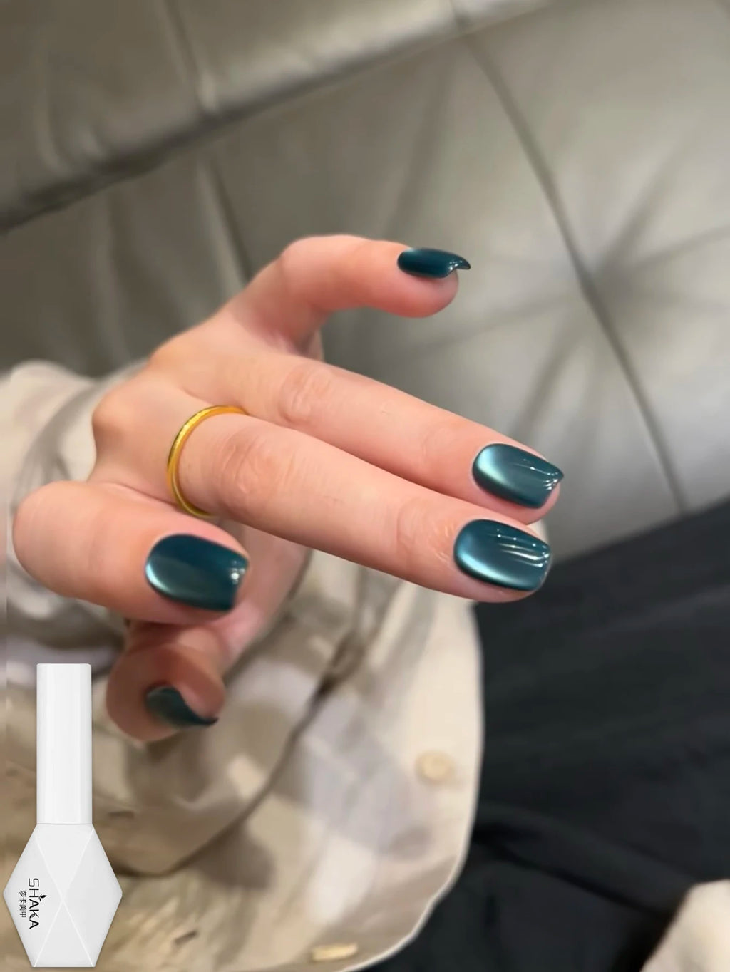 WS Black Glass Cat Eye Magnetic Gel Nail Polish