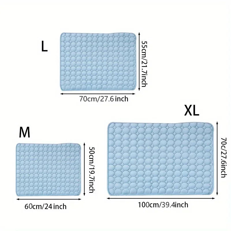 FrostyPaw™ Ice Silk Cooling Pet Mat