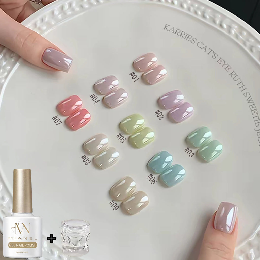Nude Shiny Soak Off UV Gel Nail Polish Set - Long Lasting Nail Art Varnish (1-12 Pcs)