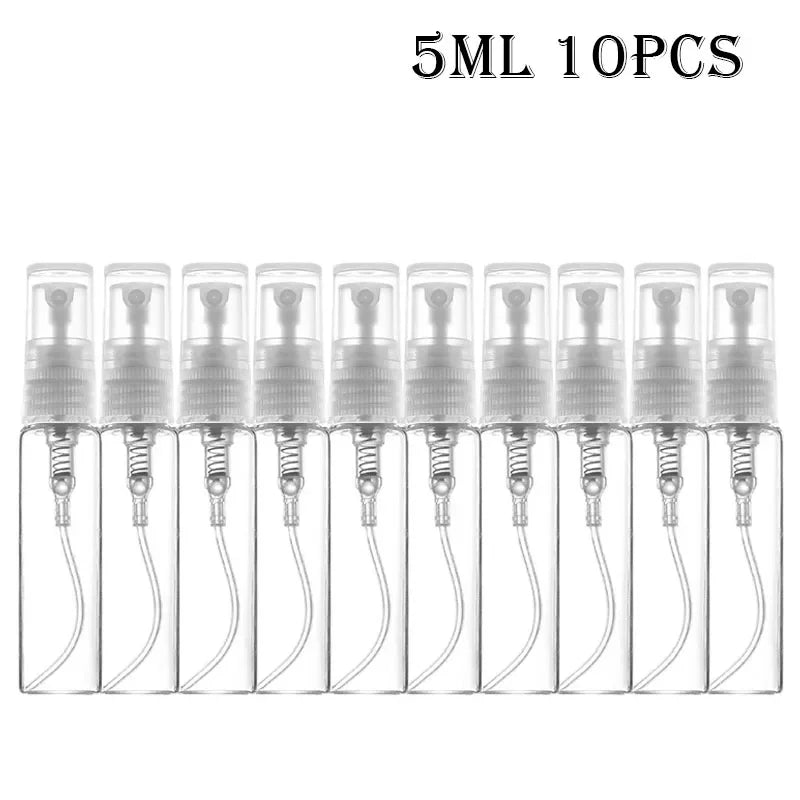 Mini Clear Glass Perfume Atomizer Set