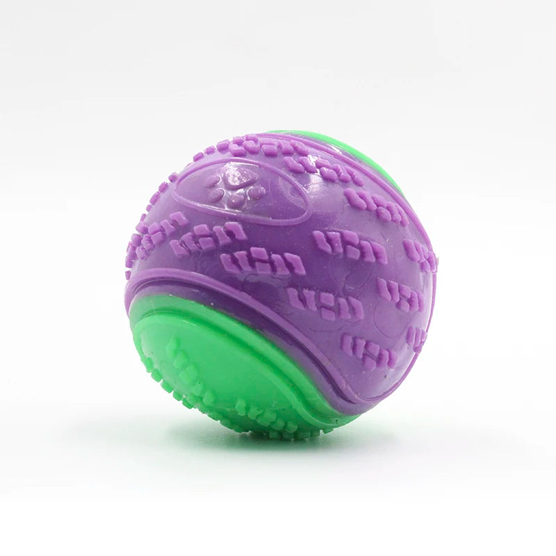Interactive Squeaky TPR Dog Ball | Bite-Resistant Teeth Cleaning Toy