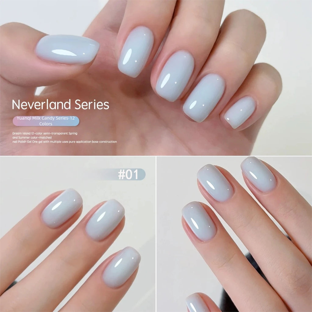 Nude Shiny Soak Off UV Gel Nail Polish Set - Long Lasting Nail Art Varnish (1-12 Pcs)