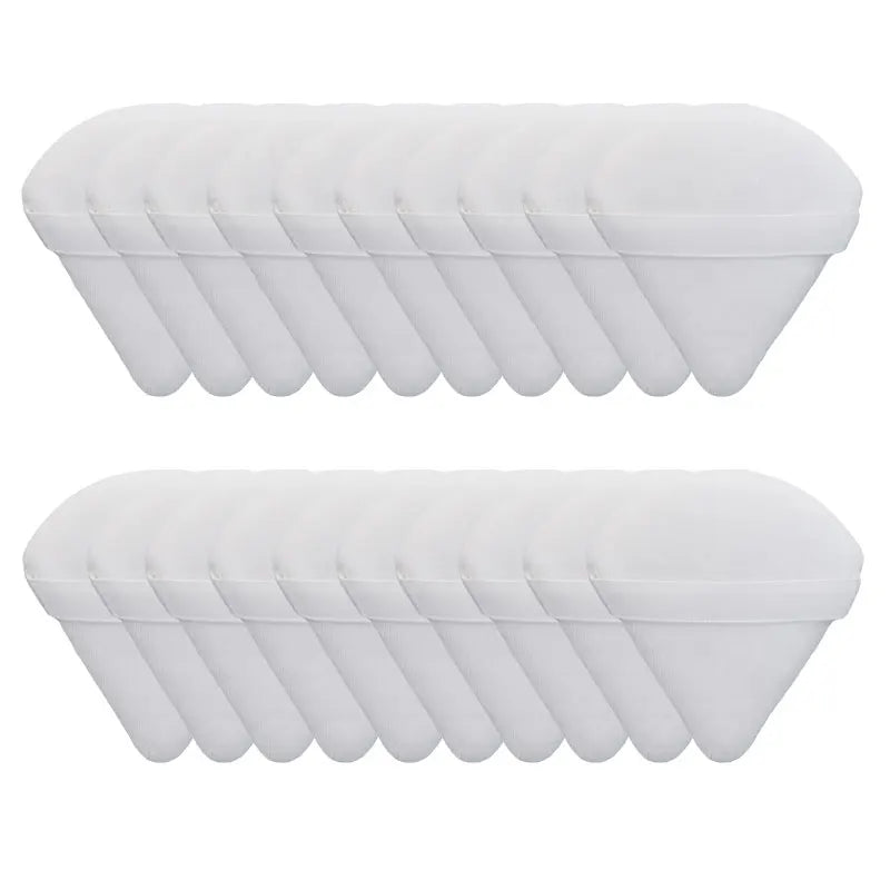 Triangle Velvet Powder Puffs - Washable & Lightweight Makeup Sponges (10/20 Pcs)