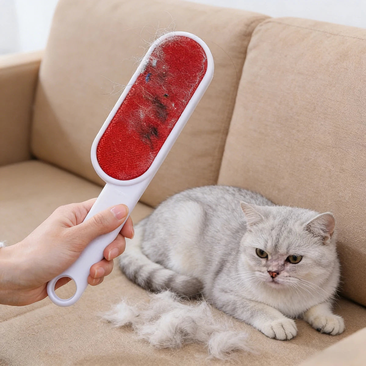 Self-Cleaning Pet Hair Remover Brush | Double-Sided Lint & Fur Roller for Sofa, Carpet & Clothes