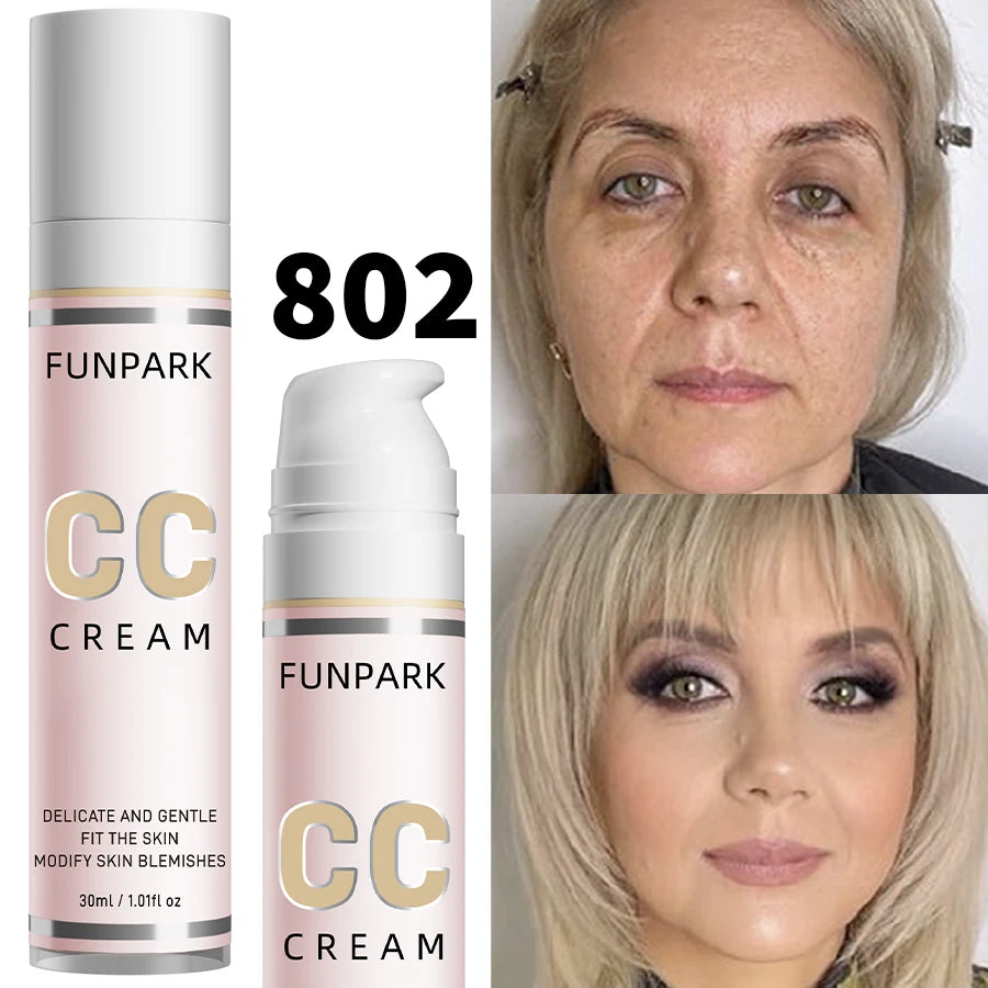 Color Correcting CC Cream - Waterproof Liquid Foundation & Concealer (30ml)