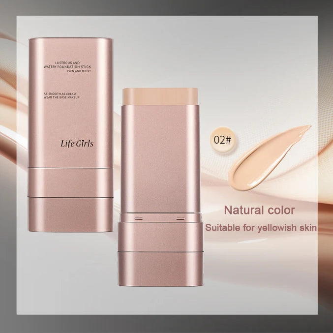 Dual-Ended Foundation Stick with Built-in Brush