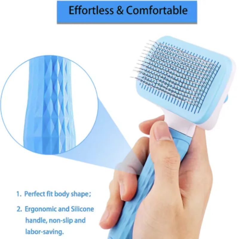 GroomBuddy™ Self-Cleaning Pet Slicker Brush