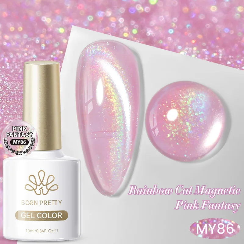 BORN PRETTY Silver Water Light Cat Eye Magnetic Gel Nail Polish (10ml)