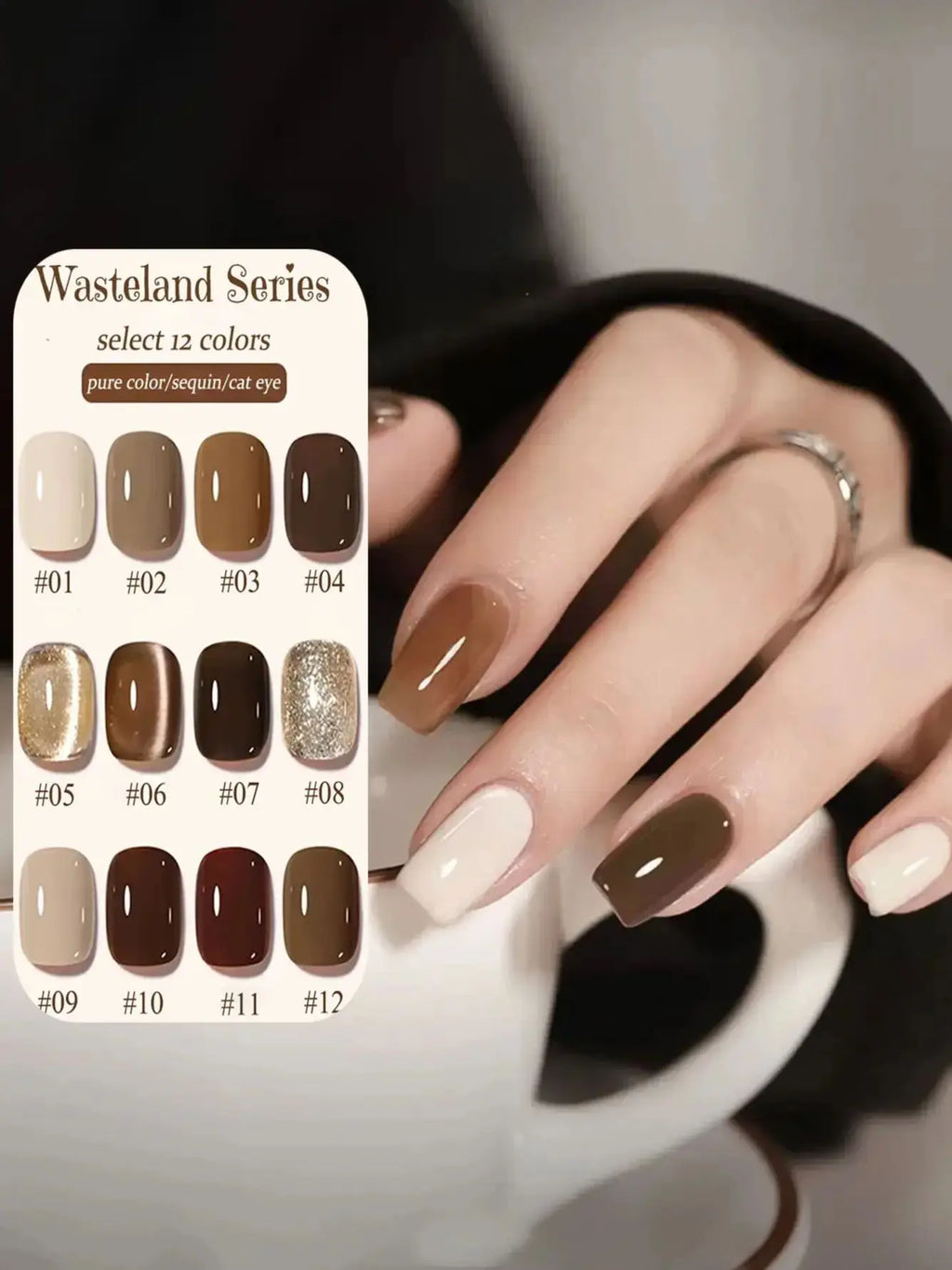 WS Black Glass Cat Eye Magnetic Gel Nail Polish