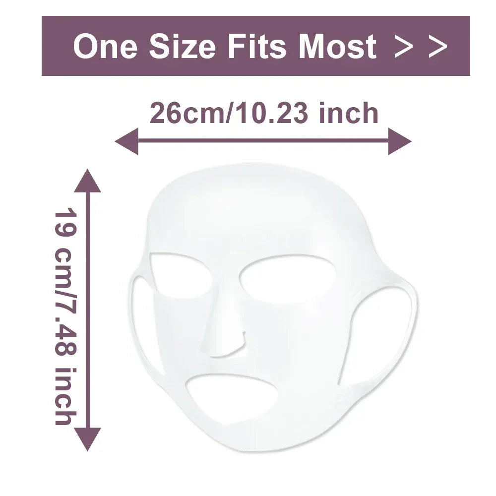 Reusable Silicone Face Mask Cover for Sheet Masks - Moisture Lock & Anti-Evaporation Waterproof Facial Wrap