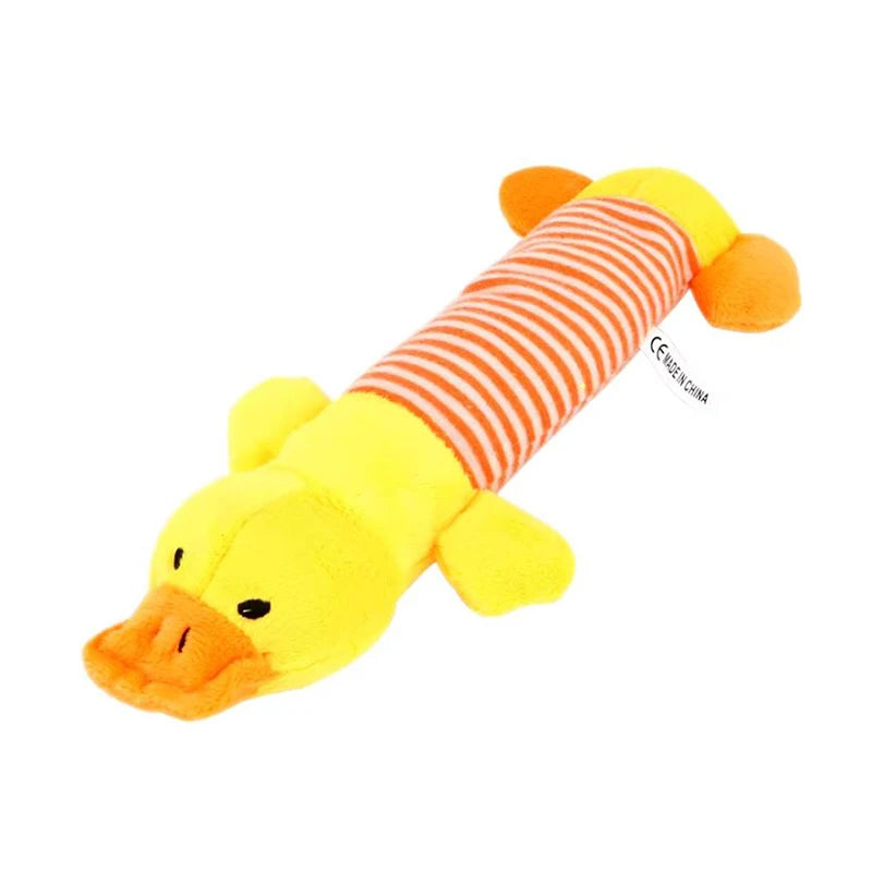 Interactive Cartoon Embroidery Plush Toy | Cute Squeaky Stress-Relief Toy for Dogs & Cats