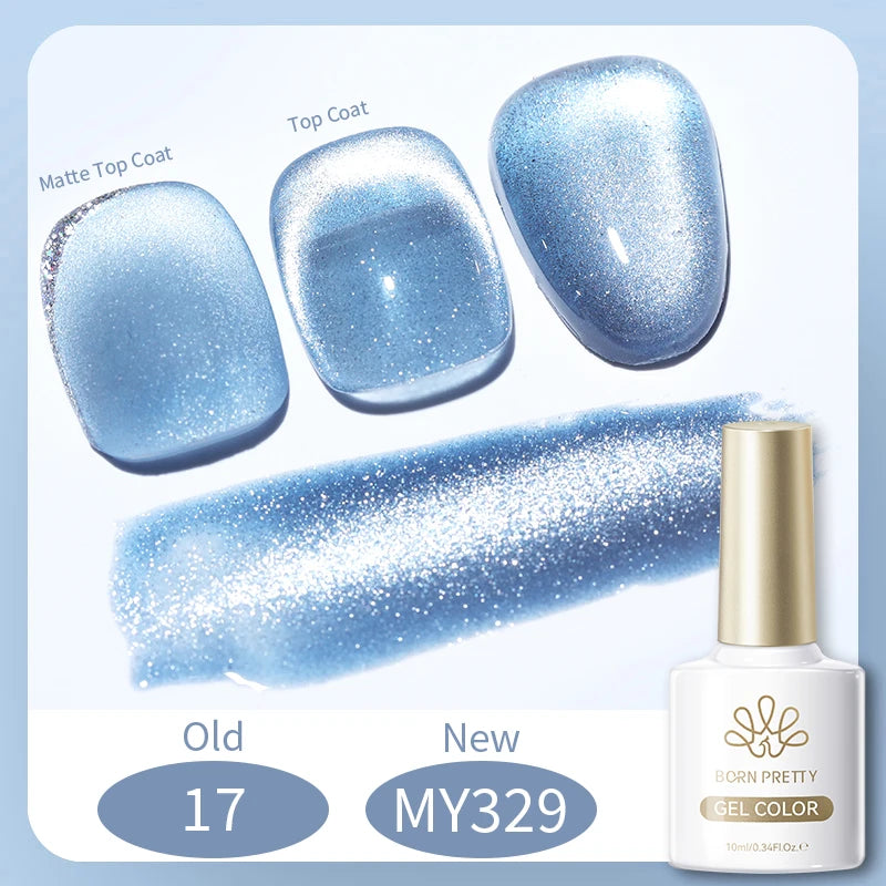 BORN PRETTY Silver Water Light Cat Eye Magnetic Gel Nail Polish (10ml)