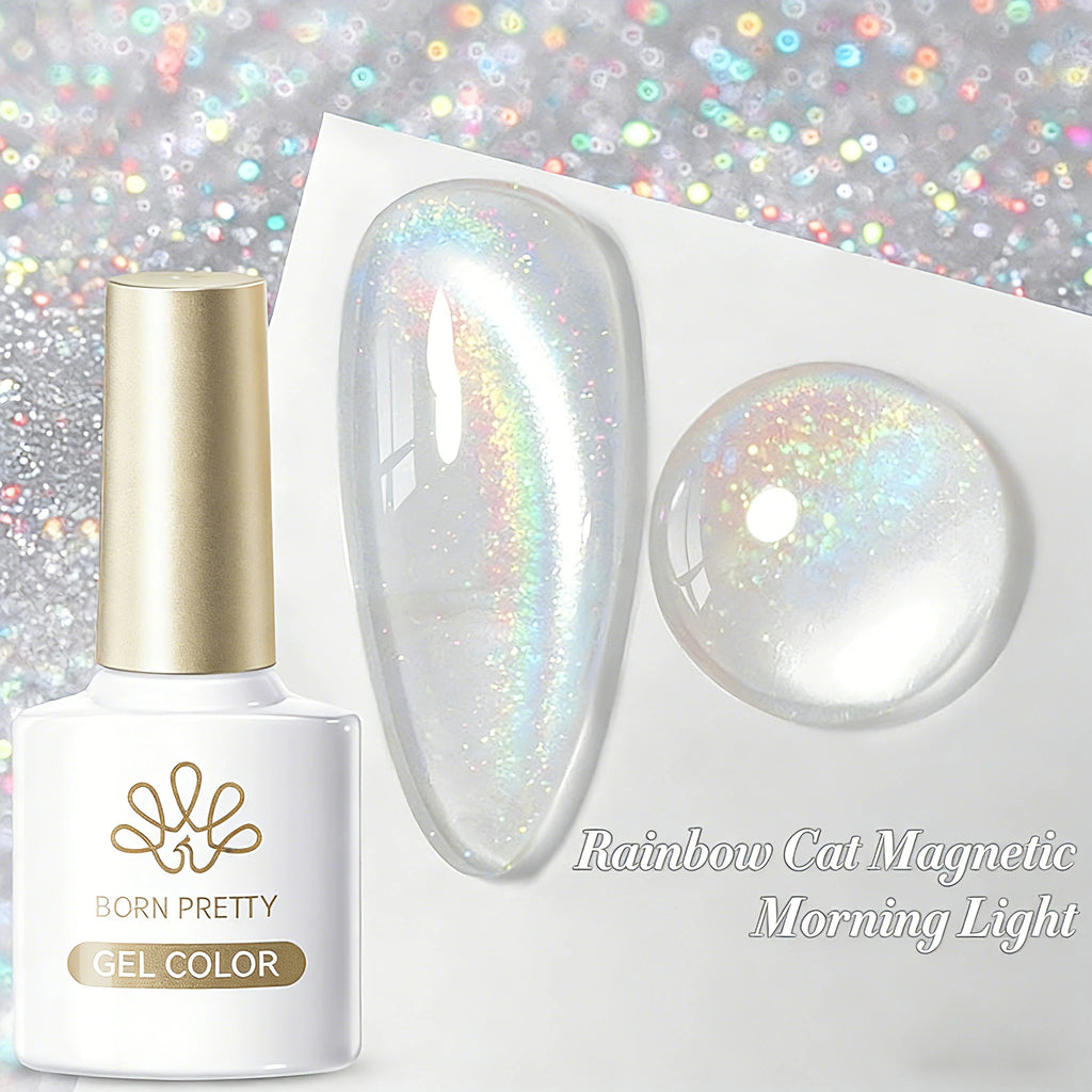 BORN PRETTY Silver Water Light Cat Eye Magnetic Gel Nail Polish (10ml)