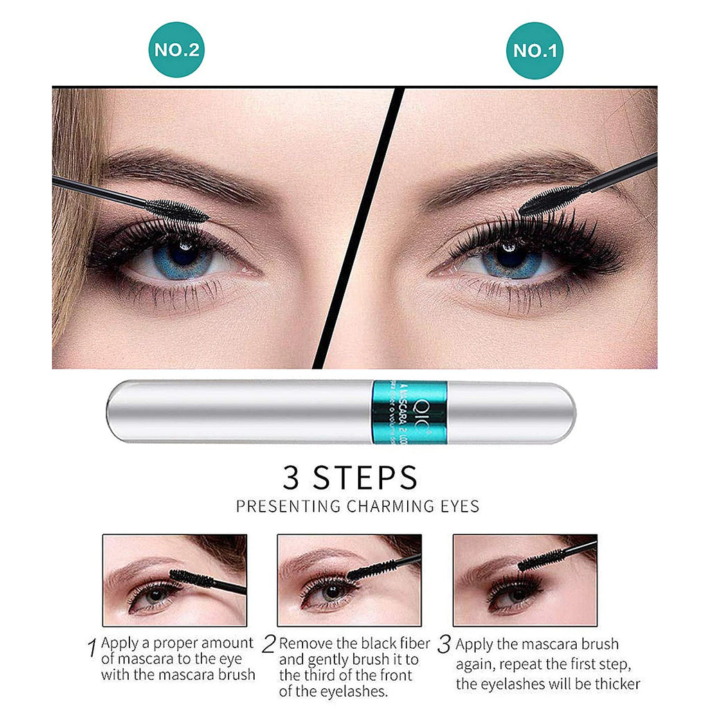Dual-Effect Silk Fiber Waterproof Mascara – Volumizing & Lengthening