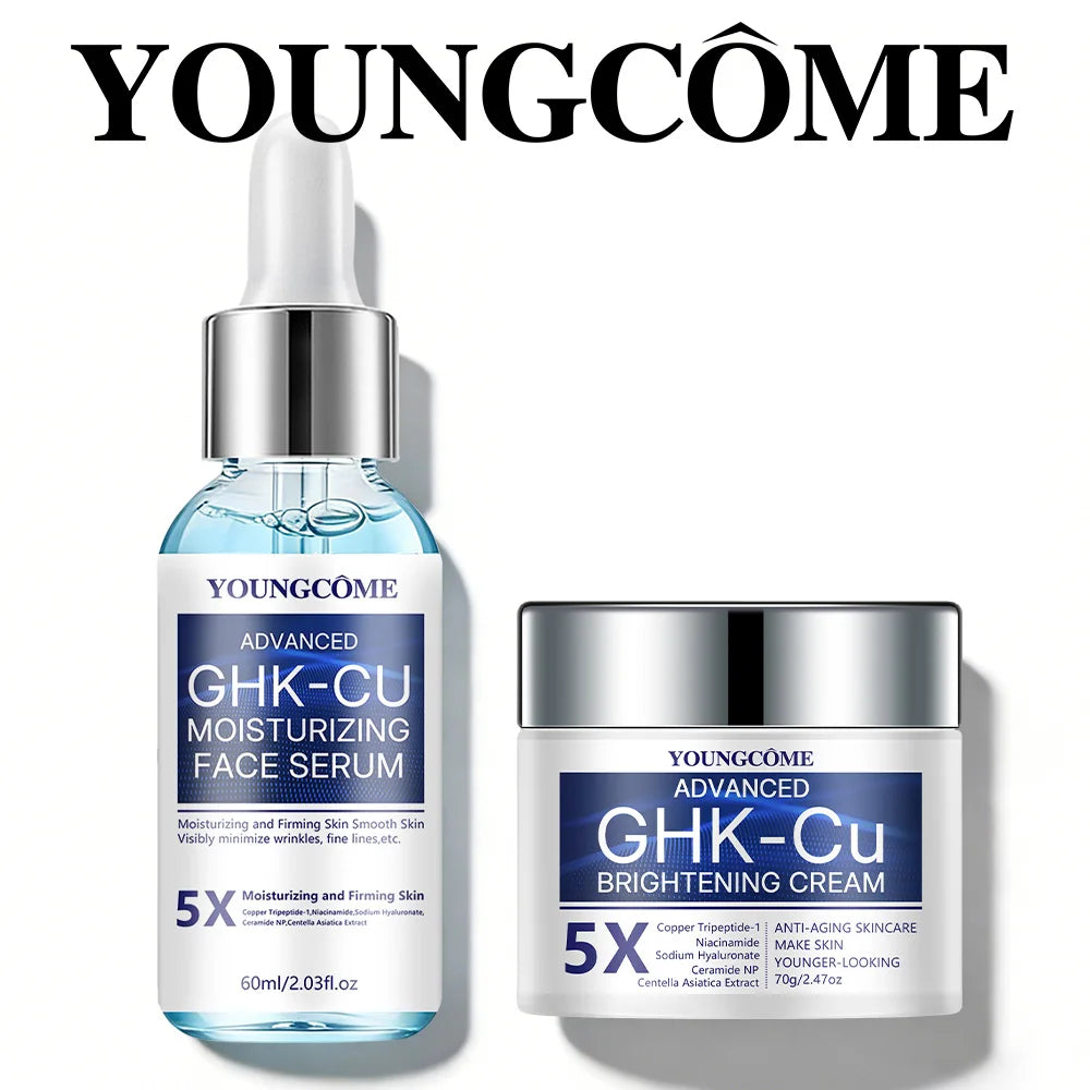 GHK-Cu Copper Peptide Anti-Aging Cream & Serum - Firming, Wrinkle-Repair & Hydrating Moisturizer