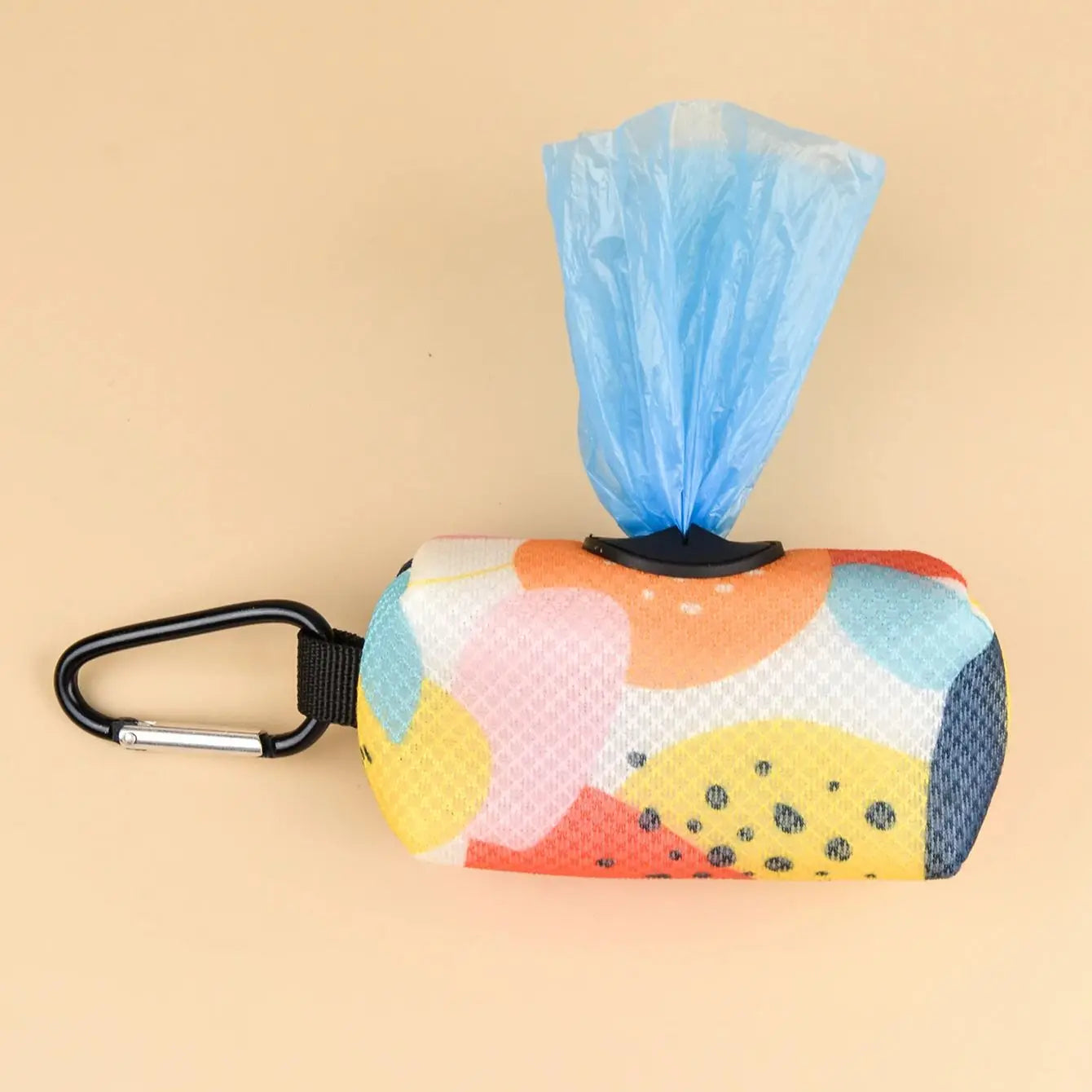 Abstract Designer Print Pet Poop Bag Holder | Cute Compact Waste Bag Dispenser for Dog Leashes