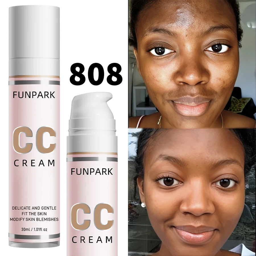 Color Correcting CC Cream - Waterproof Liquid Foundation & Concealer (30ml)