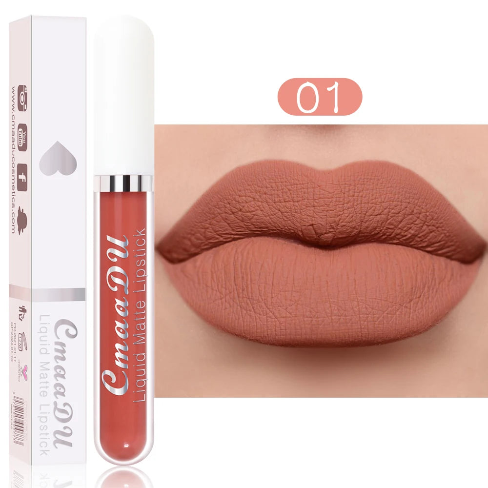 CmaaDu Matte Liquid Lipstick | Long-Lasting & Waterproof Lip Stain (Red Tones)