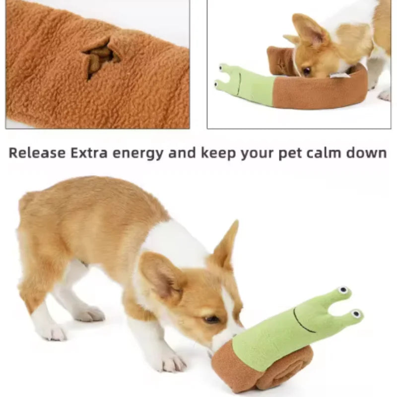 Snail-Shaped Sniffing Puzzle Toy | Interactive Foraging Mat for Dogs & Cats