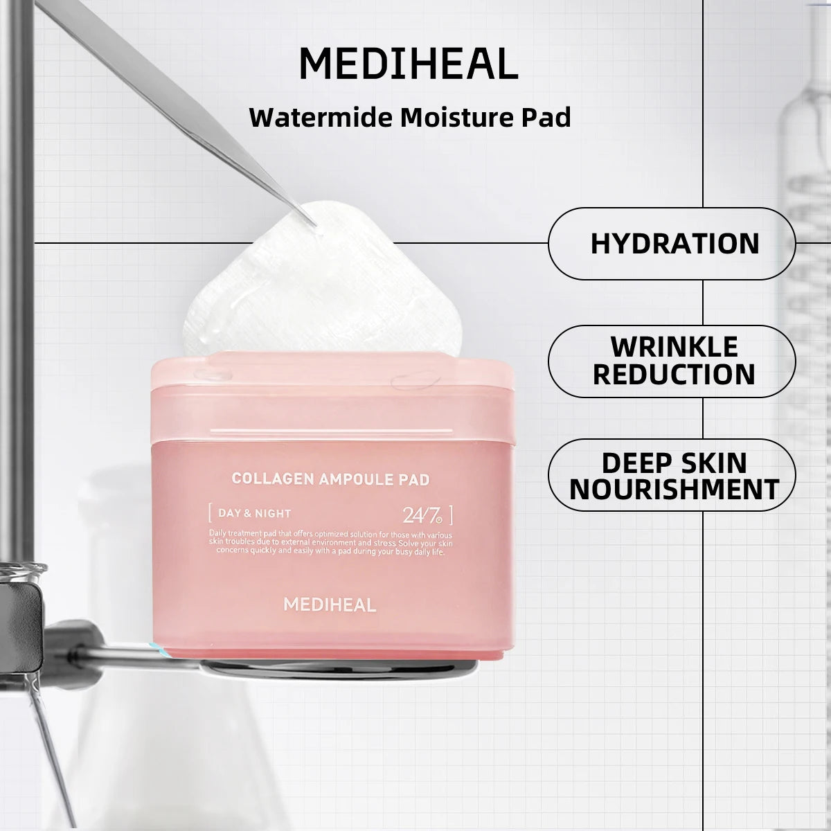 MEDIHEAL Daily Toner Pad - Ready-to-Use Hydrating Pads for Long-Lasting Moisture | Korean Skincare