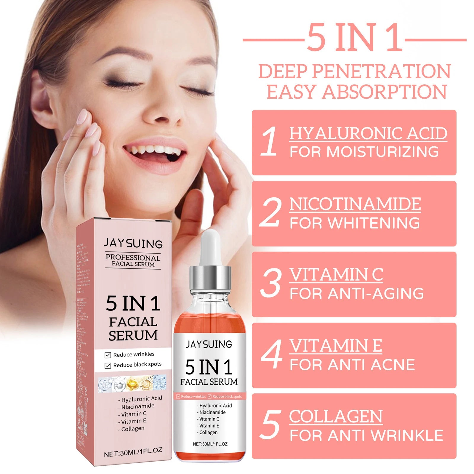 5-in-1 Face Serum for Fine Lines & Pigmentation Repair