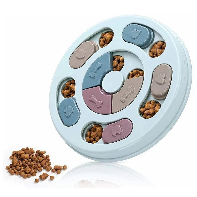 Interactive Dog Puzzle Toy & Slow Feeder | Brain Training Boredom Relief Food-Hiding Bowl