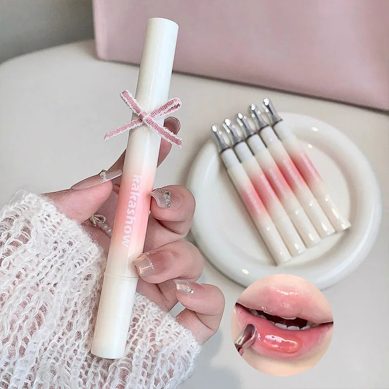 Mirror Glossy Water Lip Tint with Metal Applicator