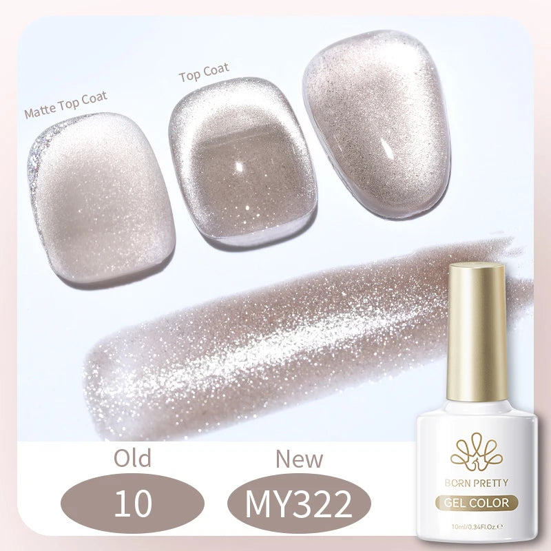 BORN PRETTY Silver Water Light Cat Eye Magnetic Gel Nail Polish (10ml)