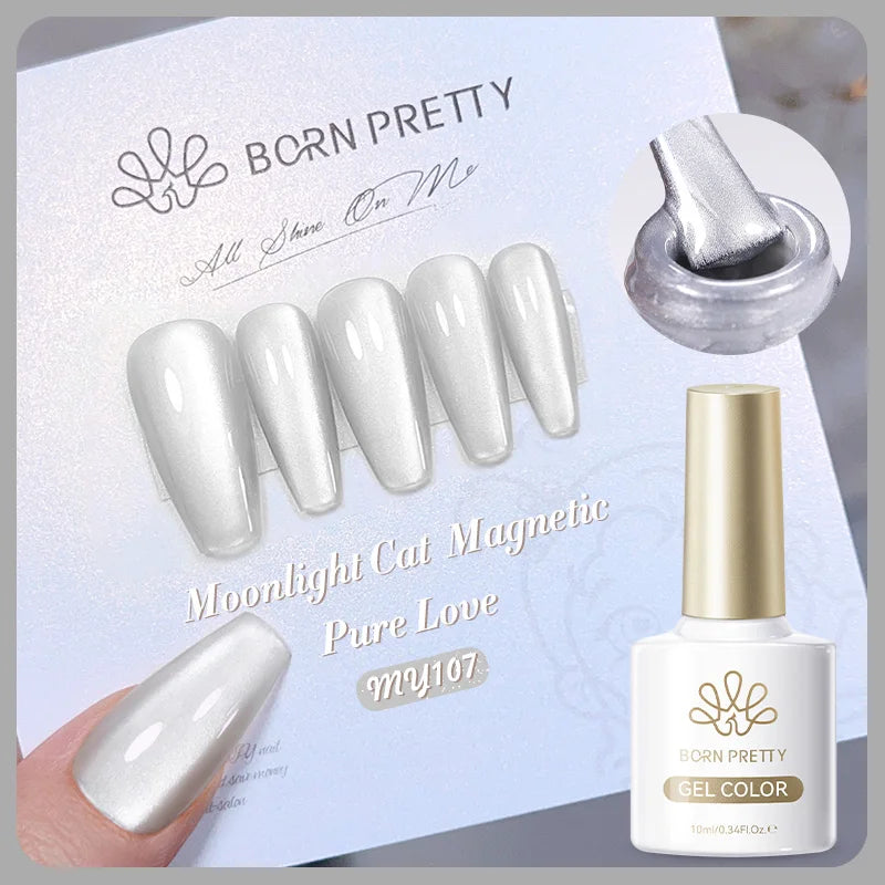 BORN PRETTY Silver Water Light Cat Eye Magnetic Gel Nail Polish (10ml)