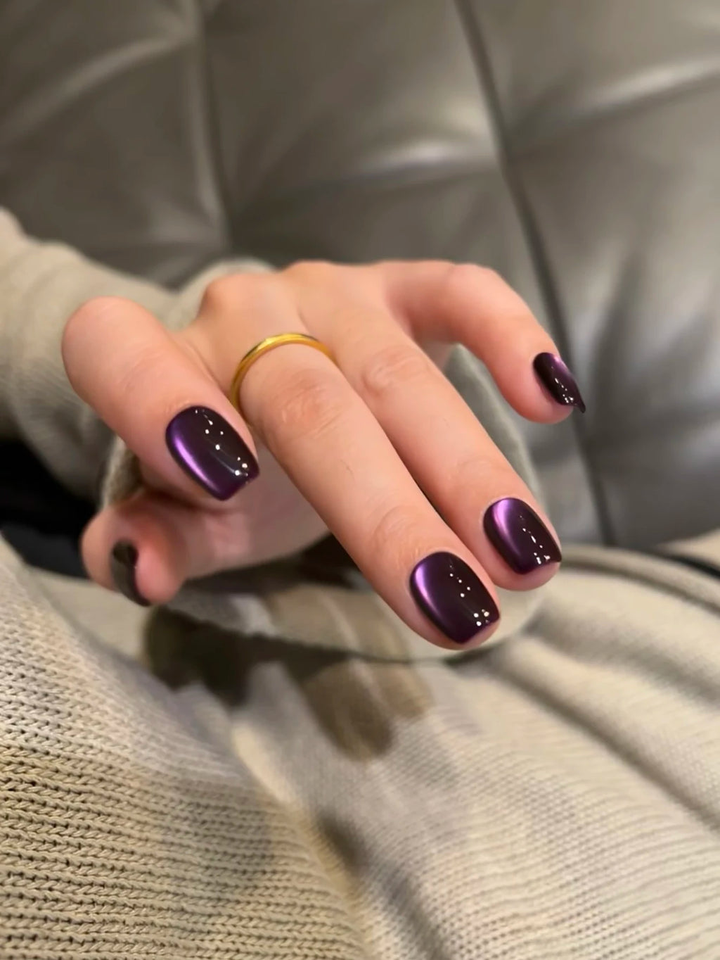 WS Black Glass Cat Eye Magnetic Gel Nail Polish