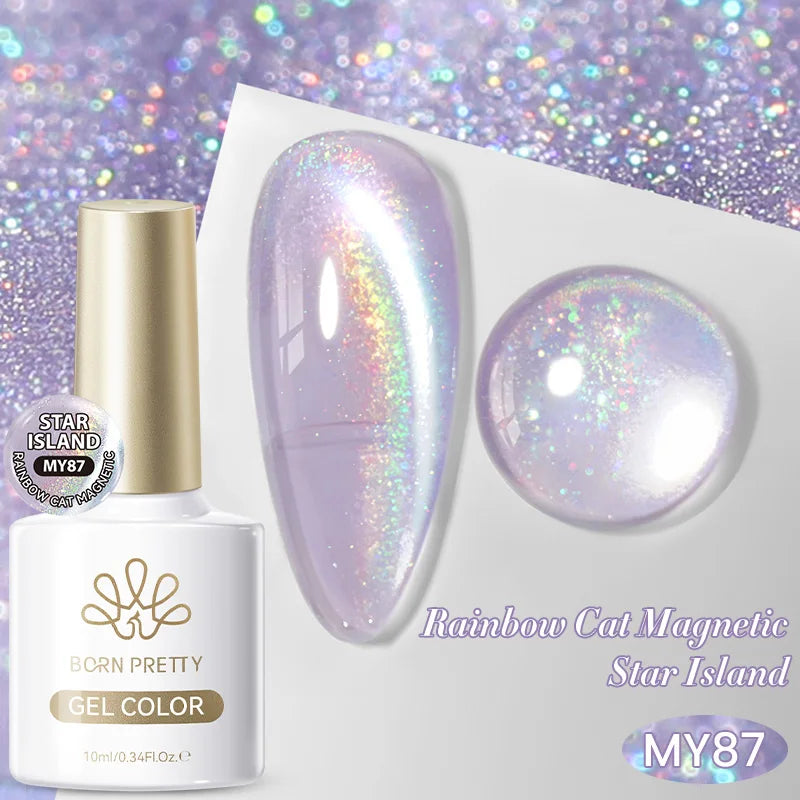 BORN PRETTY Silver Water Light Cat Eye Magnetic Gel Nail Polish (10ml)