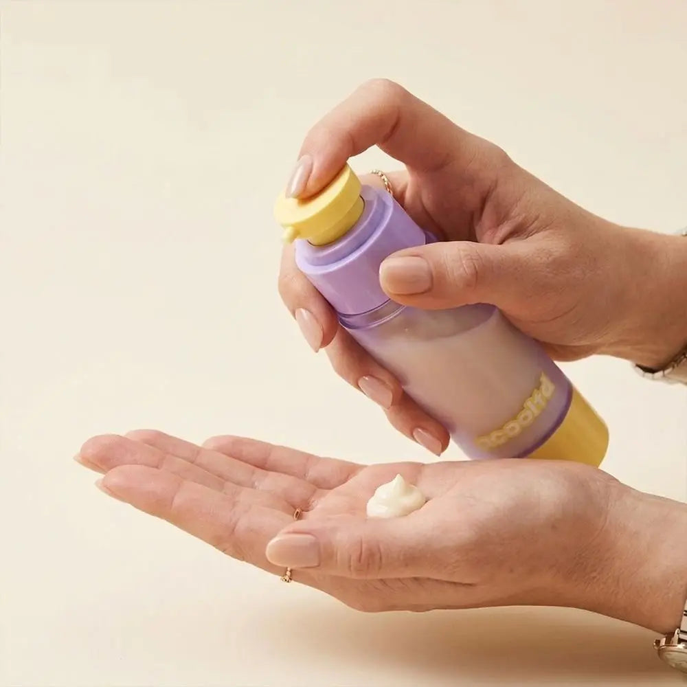 Airless Pump Travel Bottle Set (30ml & 80ml) - Leak-Proof Vacuum Dispenser Container for Skincare, Lotion & Cream