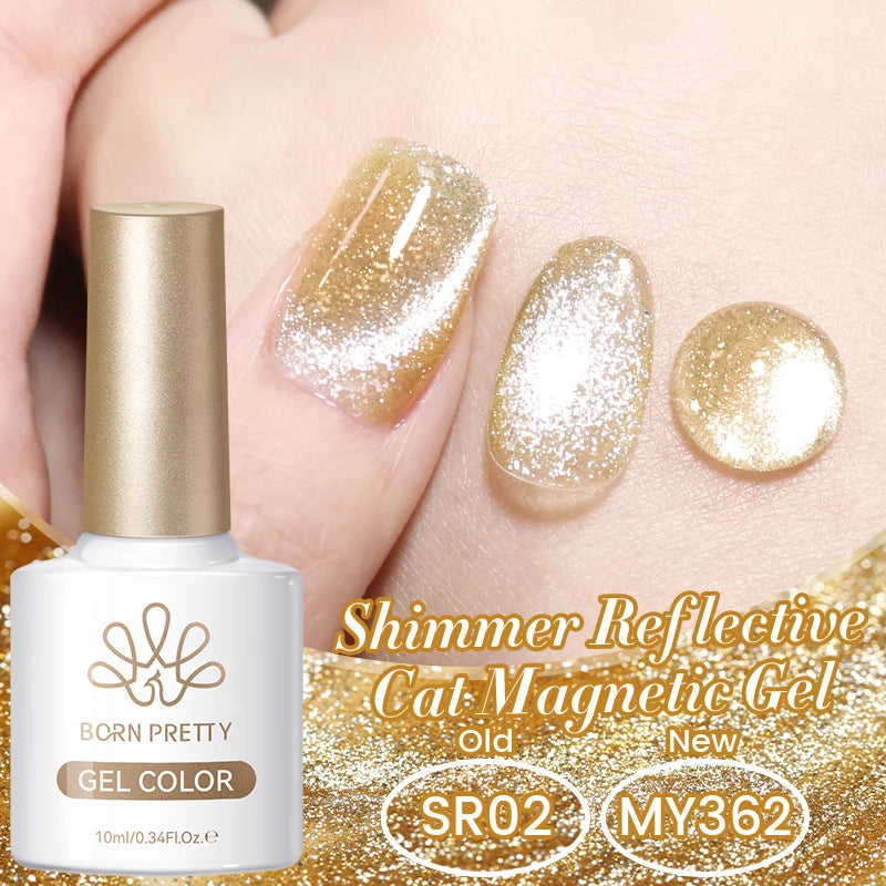 BORN PRETTY Silver Water Light Cat Eye Magnetic Gel Nail Polish (10ml)