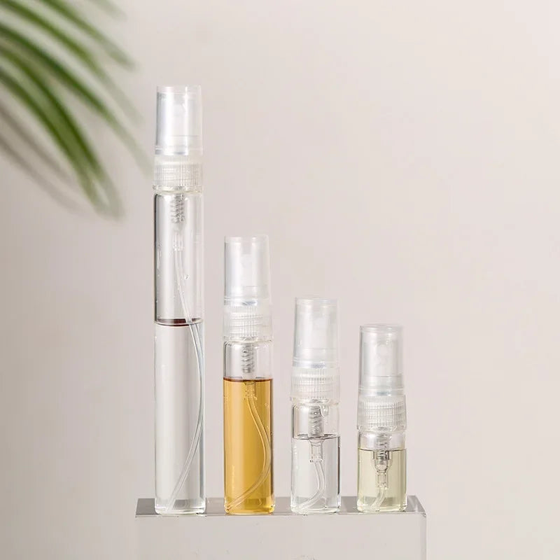 Mini Clear Glass Perfume Atomizer Set