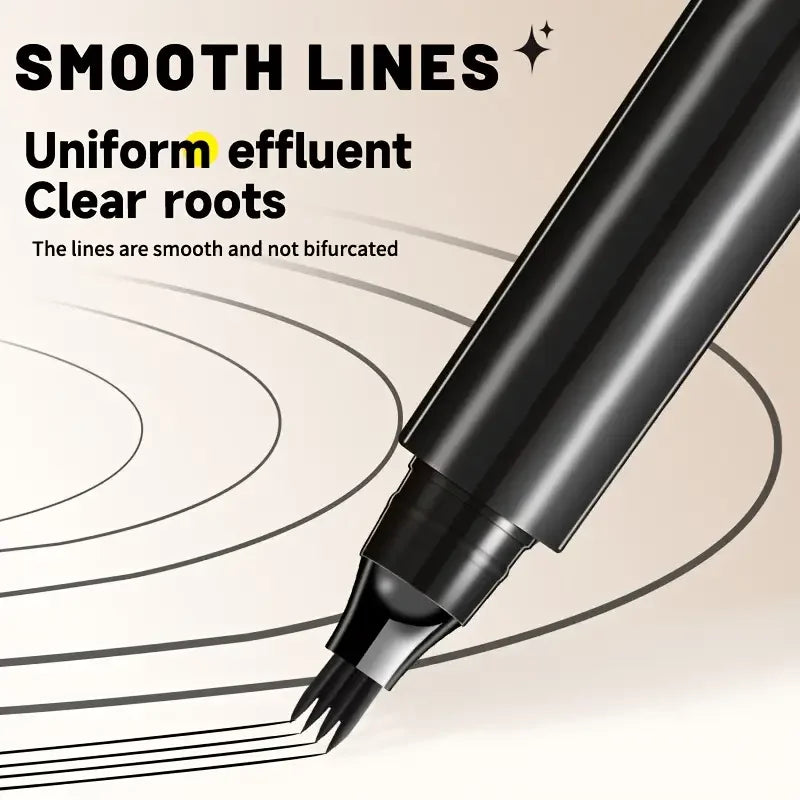 K-Beauty 4-Tip Microblade Eyebrow Pencil (Waterproof & Long-Lasting)