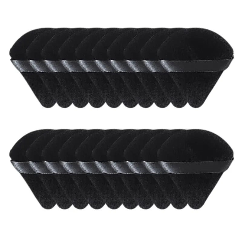 Triangle Velvet Powder Puffs - Washable & Lightweight Makeup Sponges (10/20 Pcs)