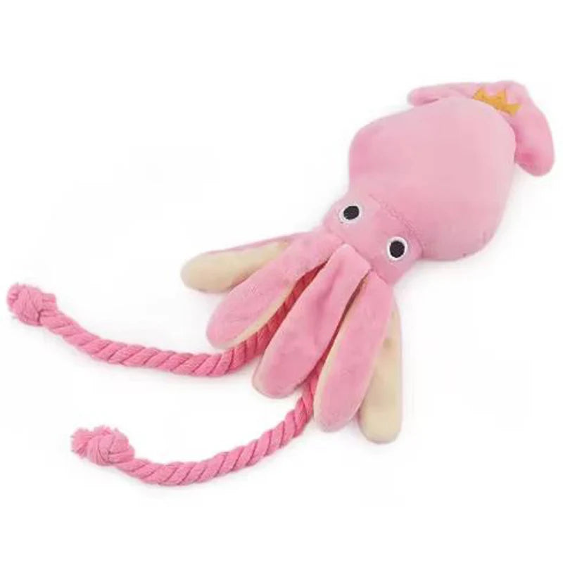 Squeaky Cotton Rope Octopus Toy | Durable Teeth-Cleaning Chew Toy for Dogs & Cats