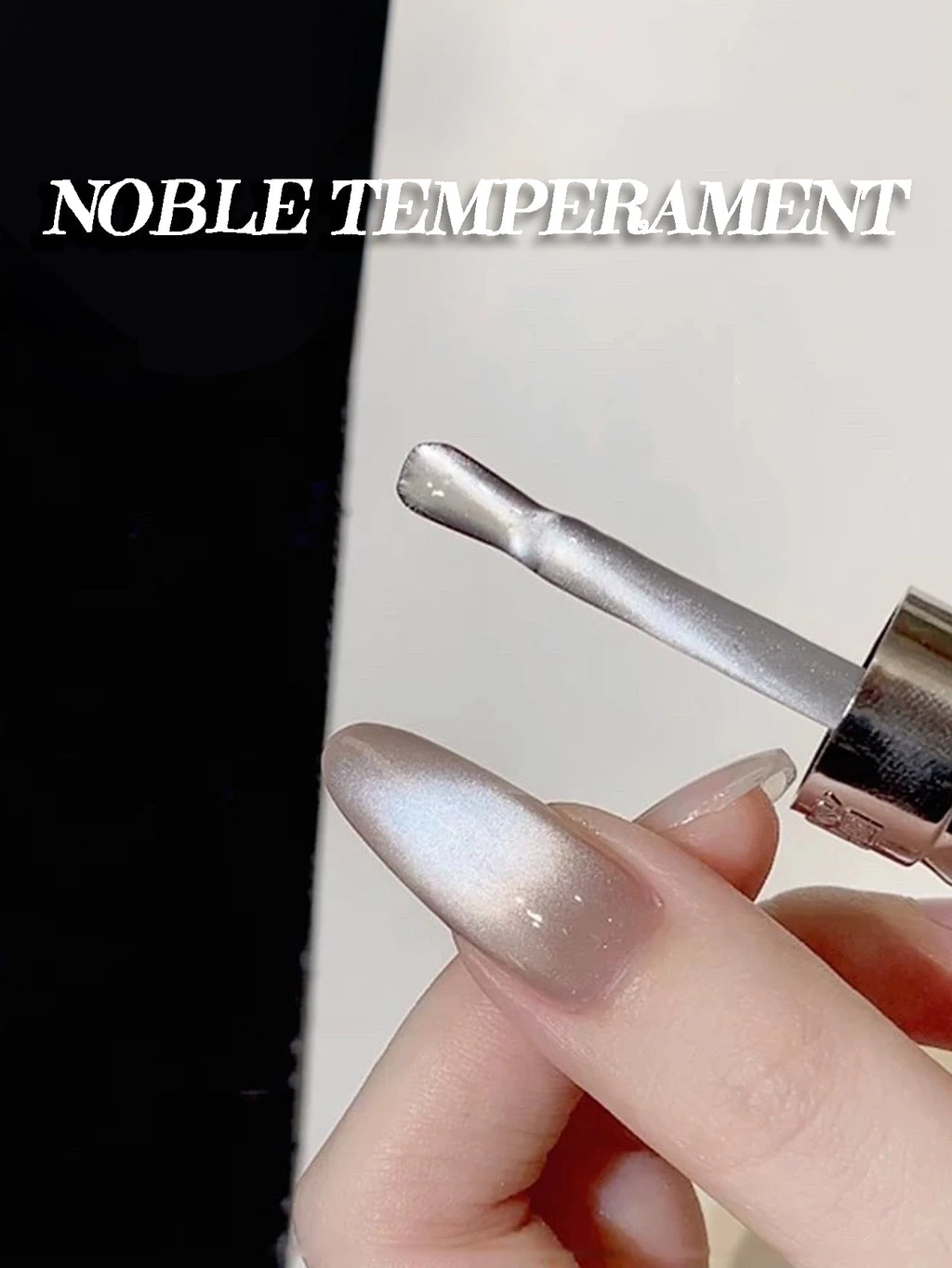 WS Black Glass Cat Eye Magnetic Gel Nail Polish