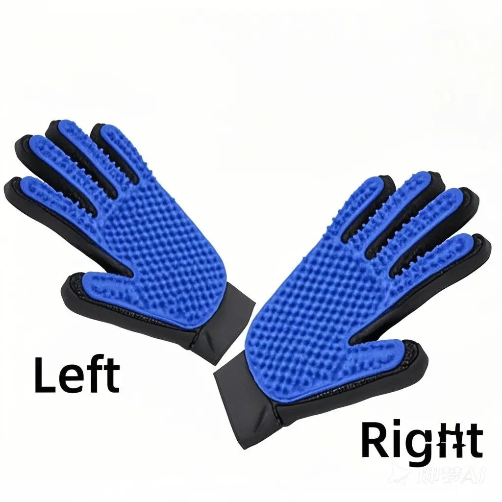 Pet Hair Remover & Massage Brush Glove for Pets