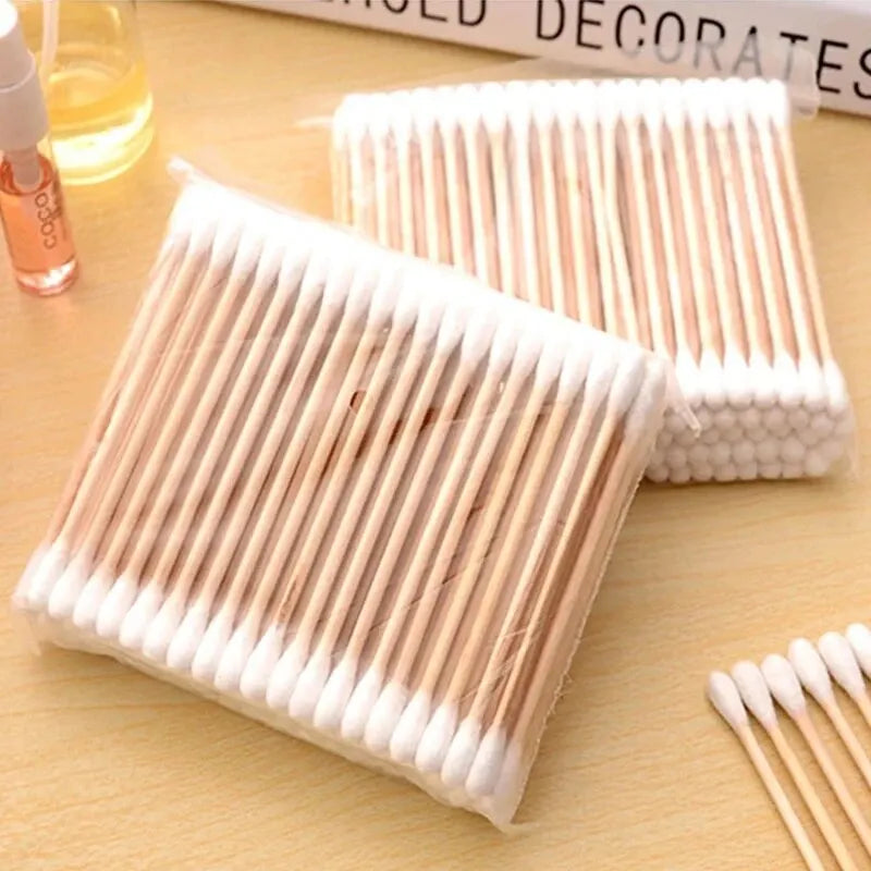 Everyday Double-Headed Wooden Cotton Buds (500pcs)