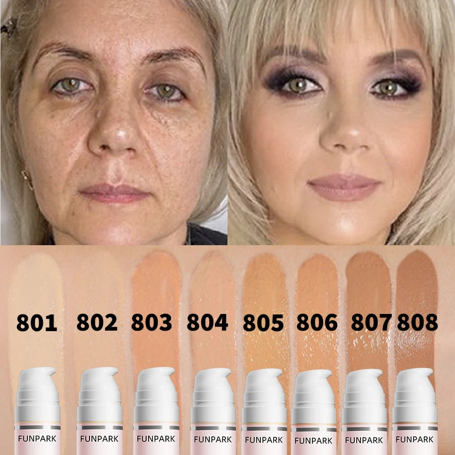 Color Correcting CC Cream - Waterproof Liquid Foundation & Concealer (30ml)