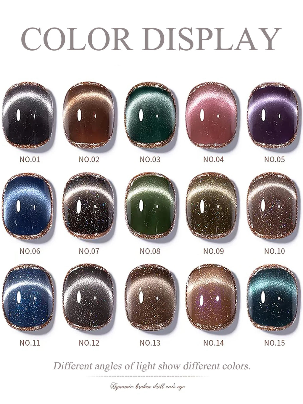 WS Black Glass Cat Eye Magnetic Gel Nail Polish