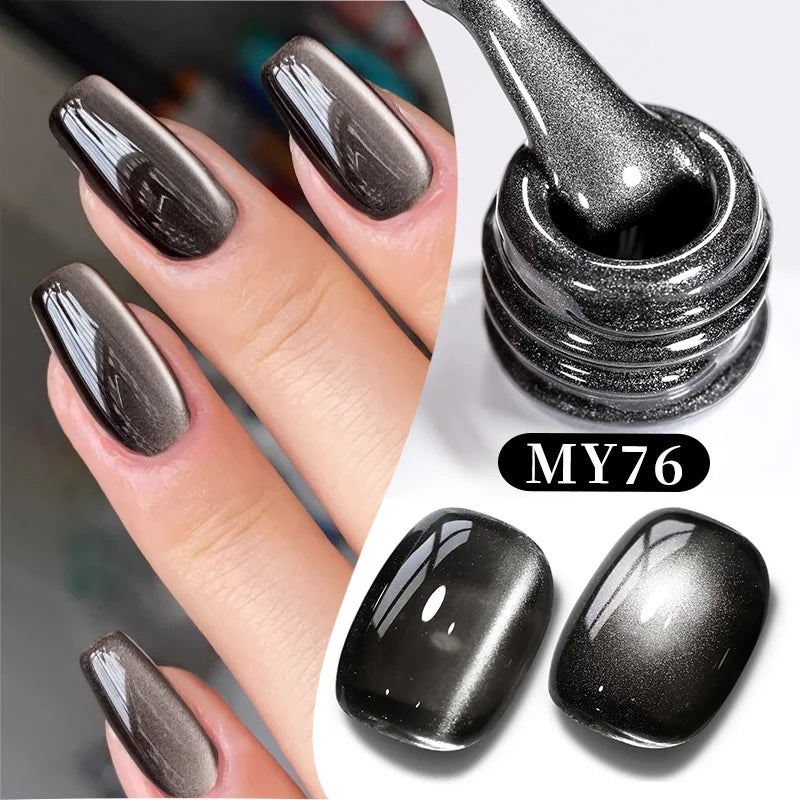 BORN PRETTY Silver Water Light Cat Eye Magnetic Gel Nail Polish (10ml)